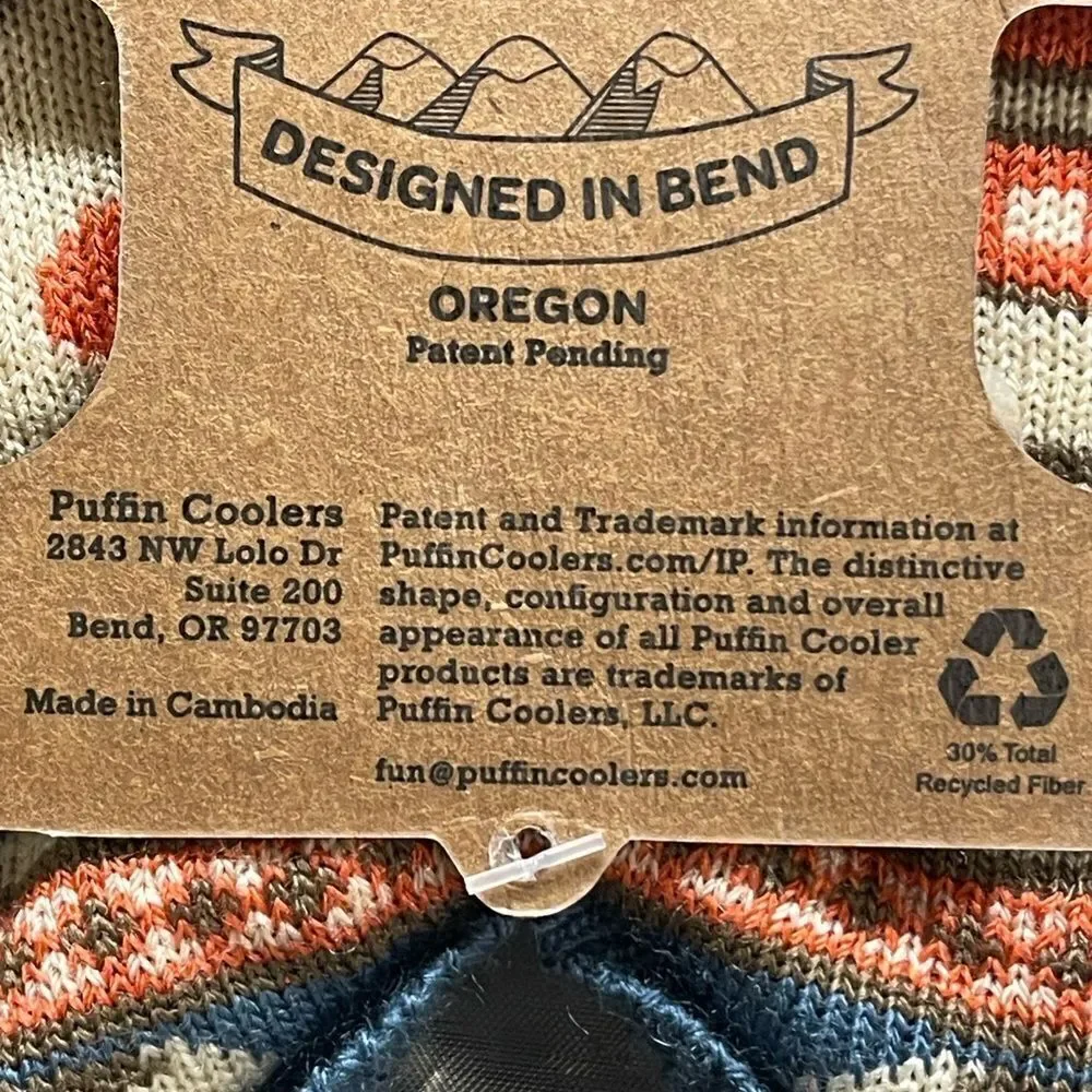 Puffin Coolers Beverage Nordic Sweater for Bottle NWT